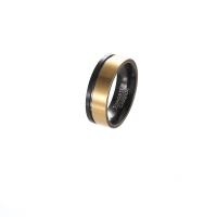 Titanium Steel Finger Ring, Brass, plated, fashion jewelry & for man 