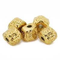 Edelstahl Perlen, 304 Edelstahl, Vakuum-Ionen-Beschichtung, Modeschmuck & DIY & für Frau, goldfarben, 11.5x12.5mm, Bohrung:ca. 3.3mm, 5PCs/Tasche, verkauft von Tasche