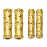 Stainless Steel Tube Beads, 304 Stainless Steel, Vacuum Ion Plating, fashion jewelry & for woman, golden 