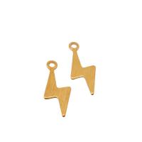 Brass Jewelry Pendants, Lightning Symbol, polished, Corrosion-Resistant & fashion jewelry & DIY, original color [