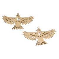 Animal Brass Pendants, eagle, polished, Corrosion-Resistant & fashion jewelry & DIY & hollow, original color 