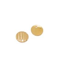Brass Jewelry Pendants, Round, polished, Corrosion-Resistant & fashion jewelry & DIY, original color, 10mm 