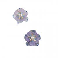 Lampwork Drop Earring, Brass, with Lampwork & Plastic Pearl, Flower, plated, fashion jewelry & micro pave cubic zirconia 