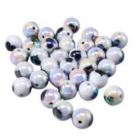 Perles acryliques plaquée, Acrylique, Rond, DIY, multicolore Environ 3mm Vendu par sac