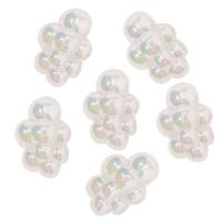 Perles acryliques plaquée, Acrylique, Nuage, DIY, blanc Environ 2.2mm Vendu par sac