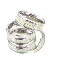 Titanium Steel Finger Ring, Electrocardiographic, Unisex & luminated, original color, US Ring 