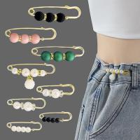 Zinc Alloy Safety Pin, with Plastic Pearl, durable 