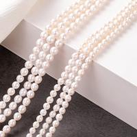 Naturales agua dulce perlas sueltas, Perlas cultivadas de agua dulce, Bricolaje & diverso tamaño para la opción, Blanco, longitud:aproximado 15 Inch, Vendido por Sarta[