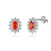 Stainless Steel Cubic Zirconia Stud Earring, 316L Stainless Steel, with Cubic Zirconia, Vacuum Ion Plating, fashion jewelry & for woman 10mm 