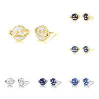 Stainless Steel Stud Earring, 316L Stainless Steel, Vacuum Ion Plating, fashion jewelry & for woman & enamel 10mm [