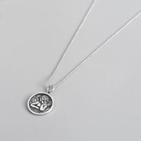 925 Sterling Silver Necklace, with 1.97inch extender chain, fashion jewelry & for woman, 14.5mm Approx 15.75 Inch 