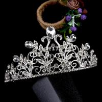 Couronne impériale de mariée, alliage de zinc, Placage, bijoux de mode & pour femme & avec strass, plus de couleurs à choisir Vendu par PC