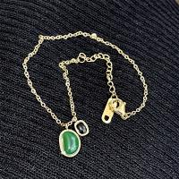 Zinc Alloy Anklet, with Jade, with 1.97inch extender chain, fashion jewelry & for woman, golden Approx 7.87 Inch 