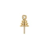 Brass Peg Bail, gold color plated, DIY [