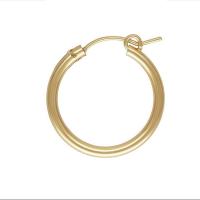 Медно-золото Серьги-кольца, Кольцевая форма, 14K позолоченный, DIY & разный размер для выбора, Золотой, продается Пара