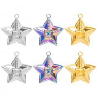 Stainless Steel Star Pendant, 304 Stainless Steel, Vacuum Ion Plating, DIY Approx 2.5mm 