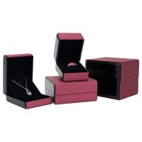 Jewelry Gift Box, PU Leather, with Velveteen & Plastic, dustproof 