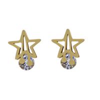 Stainless Steel Rhinestone Stud Earring, 304 Stainless Steel, Vacuum Ion Plating, fashion jewelry & for woman & with rhinestone nickel, lead & cadmium free 