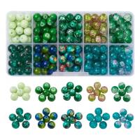 Perles de verre mixte, Des billes de verre, bijoux de mode & DIY, couleurs mélangées, protéger l'environnement, sans nickel, plomb et cadmium Vendu par boîte