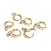 Brass Lever Back Earring Component, high quality plated, hypo allergic & DIY & micro pave cubic zirconia & for woman 0.8mm,12mm,6mm [