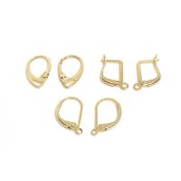 Messing Hebel Rückseiten Ohrring Komponente, Hohe Qualität Gold Farbe Überzeug, hypoallergenic & DIY & verschiedene Stile für Wahl, verkauft von Paar[