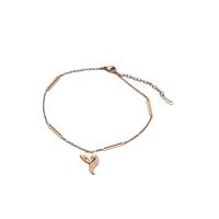 Stainless Steel Anklets Jewelry, 304 Stainless Steel, with 1.97inch extender chain, Fox, 18K rose gold plated, fashion jewelry & for woman, rose gold color, 18mm Approx 7.87 Inch 