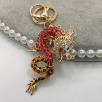 bijoux de porte-clés en Alliage de zinc, dragon, Placage, bijoux de mode & avec strass, plus de couleurs à choisir Vendu par PC[