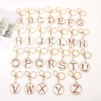 Zinc Alloy Key Chain Jewelry, Letter, plated, fashion jewelry & with rhinestone 