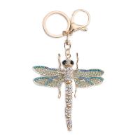 Zinc Alloy Key Chain Jewelry, Dragonfly, plated, fashion jewelry & with rhinestone 