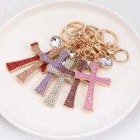 Zinc Alloy Key Chain Jewelry, Cross, plated, fashion jewelry & with rhinestone 