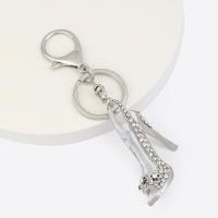 Zinc Alloy Key Chain Jewelry, Shoes, plated, fashion jewelry & with rhinestone 