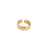 Titanium Steel Finger Ring, real gold plated  & for woman, US Ring 
