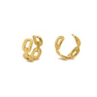 Earring Cuff and Wraps, 304 Stainless Steel, 18K gold plated & for woman & hollow, 11.5-12.5mm 