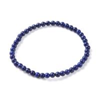 Pulsera de Piedras Preciosas, Lapislázuli, Esférico, pulido, Joyería & para mujer, azul, 4mm, longitud:aproximado 19 cm, Vendido por UD