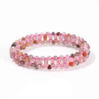 Quartz Bracelets, Rutilated Quartz, Round, fashion jewelry & for woman, mixed colors, 12mm Approx 19 cm 