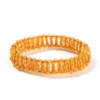 Quartz Bracelets, Rutilated Quartz, Round, fashion jewelry & for woman, golden, 12mm Approx 19 cm [