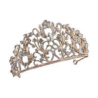 Bridal Tiaras, Zinc Alloy, with Crystal, plated, fashion jewelry & for woman & with rhinestone Inner Approx 130mm cm 