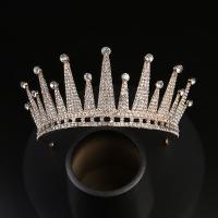 Bridal Tiaras, Zinc Alloy, plated, fashion jewelry & for woman & with rhinestone Inner Approx 140mm cm 