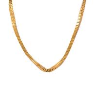 Halskette, 316 L Edelstahl, mit Verlängerungskettchen von 1.97inch, Vakuum-Ionen-Beschichtung, Modeschmuck & für Frau, goldfarben, Länge:ca. 15.75 ZollInch, verkauft von PC