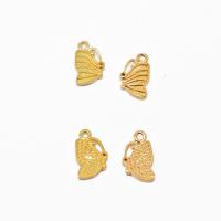 Animal Brass Pendants, Butterfly, Corrosion-Resistant & fashion jewelry & DIY, original color 