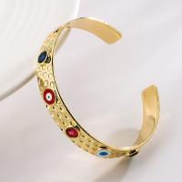 Evil Eye Jewelry Bracelet, Brass, plated, fashion jewelry & micro pave cubic zirconia & enamel 