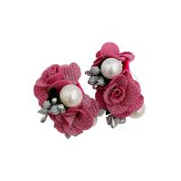 Fashion Create Jewelry Earring, Cloth, with Resin & Plastic Pearl, handmade, fashion jewelry & for woman 