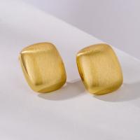 Brass Stud Earring, Geometrical Pattern, plated  