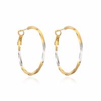Brass Hoop Earring, Round, plated, fashion jewelry golden 