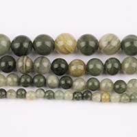 Green Grass Stone Beads, Round, DIY Approx 37 cm 