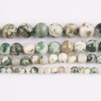 Natürlichen Baum-Achat-Perlen, Baumachat, rund, poliert, DIY & verschiedene Größen vorhanden, Länge:ca. 37 cm, verkauft von Strang
