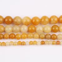 Perles Aventurine jaune , Rond, poli, DIY & normes différentes pour le choix Environ 37 cm, Vendu par brin[