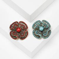 Resin Brooch, Zinc Alloy, with Resin & Plastic, Flower, gold color plated, vintage & fashion jewelry & for woman 