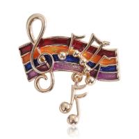 Enamel Brooch, Zinc Alloy, gold color plated, fashion jewelry & for woman, mixed colors 