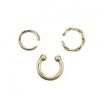 Boucle d'oreille de Clip en alliage de zinc, Placage de couleur d'or, bijoux de mode & styles différents pour le choix & pour femme, doré, Vendu par fixé